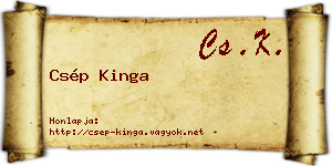 Csép Kinga névjegykártya