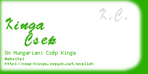 kinga csep business card
