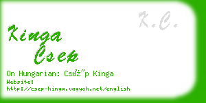 kinga csep business card